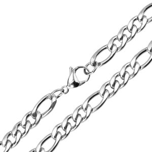 Alternative view of 4.5 mm Figaro nemesacél nyaklánc  ezüst színű  50 cm-től 70 cm-ig választható 10 cm-ként