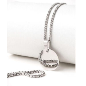 Alternative view of Érme alakú polírozott gravírozható nemesacél medál 2 - 2,3 - 3 cm átmérőjű több méretben