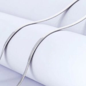 Alternative view of Nemesacél nyaklánc ezüst fazonban  60 cm 3.5 mm széles