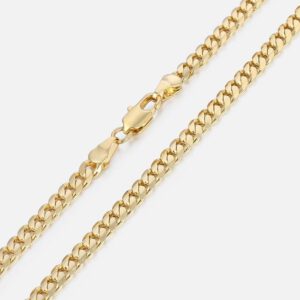 Alternative view of Nemesacél nyaklánc csiszolt szemekkel arany fazonban 5 mm 45 cm től 70 cm ig választható 5 cm ként